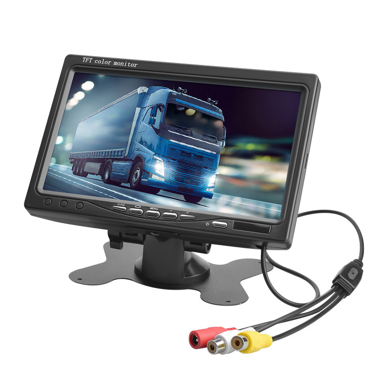 7-inčni LCD zaslon za auto s kamerom za vožnju unatrag, univerzalni automobil monitor