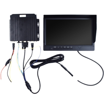 10-инчов автомобилен тъч LCD монитор с VGA DVR и запис на хард диск за големи превозни средства