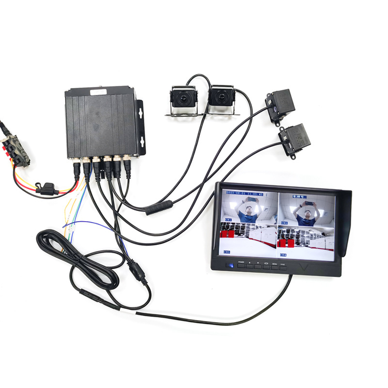 10-инчов автомобилен тъч LCD монитор с VGA DVR и запис на хард диск за големи превозни средства