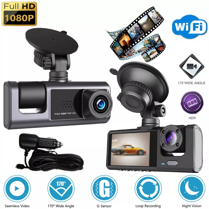 C309 Automobilska kamera s tri leće, DVR, 1080p noćni vid