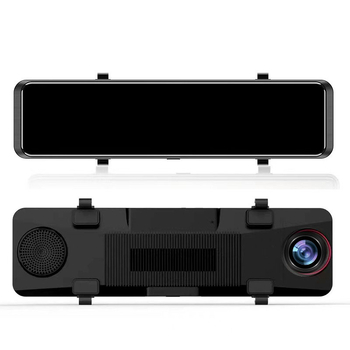 11-inčni dash cam u ogledalu s dvostrukom lećom, dodirnim HD zaslonom, noćnim snimanjem i slikom vožnje unazad