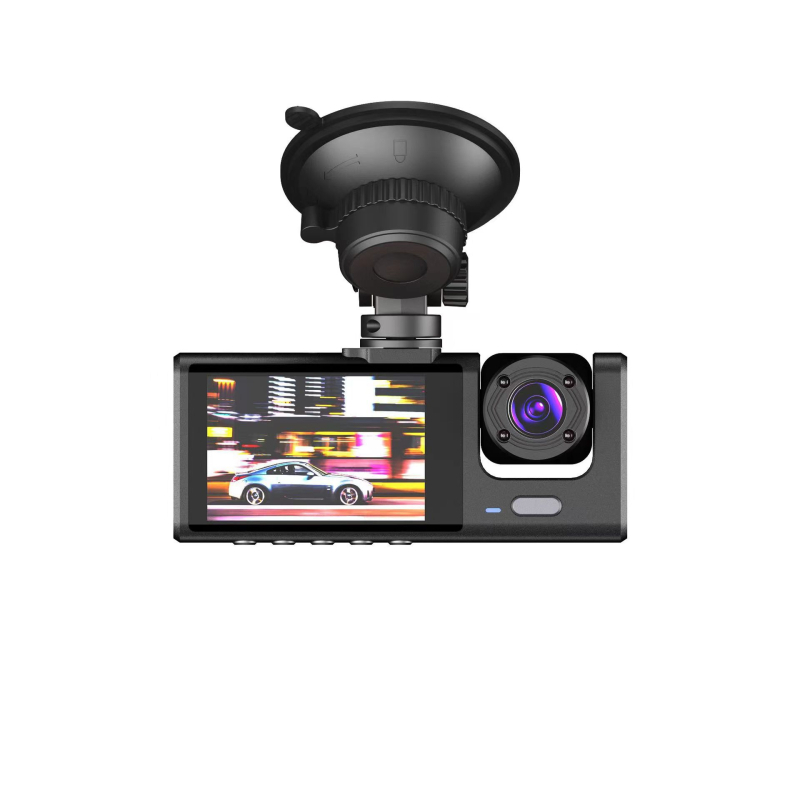 1080P trostruka automobil dash cam s prednjom, unutarnjom i stražnjom kamerom za vožnju unazad