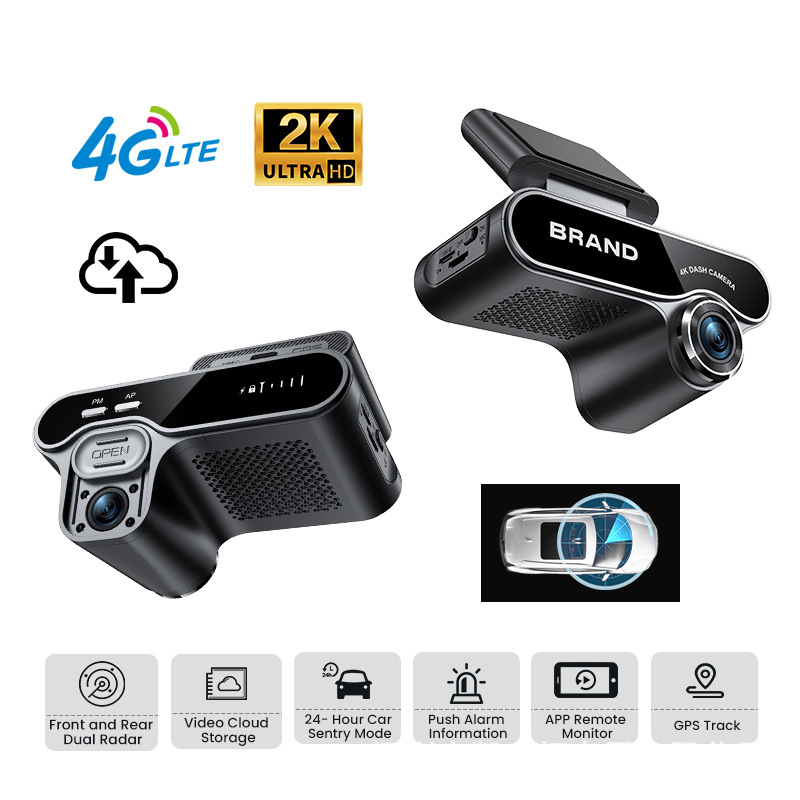 4G dash cam s daljinskim praćenjem u stvarnom vremenu, prednje i stražnje kamere, Wi-Fi