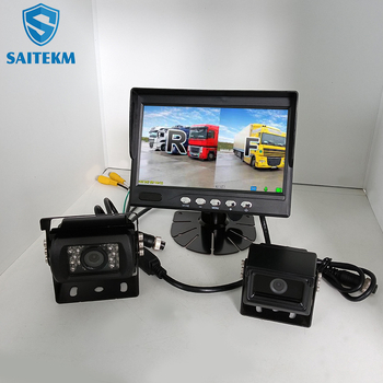 Setmei 7-inčni LCD monitor za automobil s dvokanalnim 1080P AHD sustavom, stražnja i prednja kamera, model STM-768