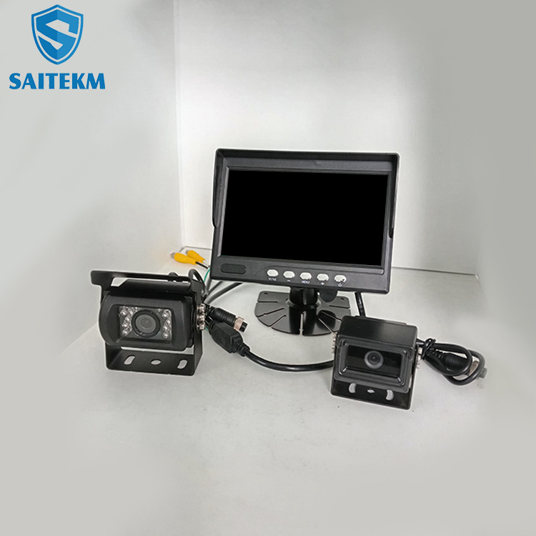 Setmei 7-inčni LCD monitor za automobil s dvokanalnim 1080P AHD sustavom, stražnja i prednja kamera, model STM-768