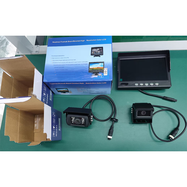 Setmei 7-inčni LCD monitor za automobil s dvokanalnim 1080P AHD sustavom, stražnja i prednja kamera, model STM-768