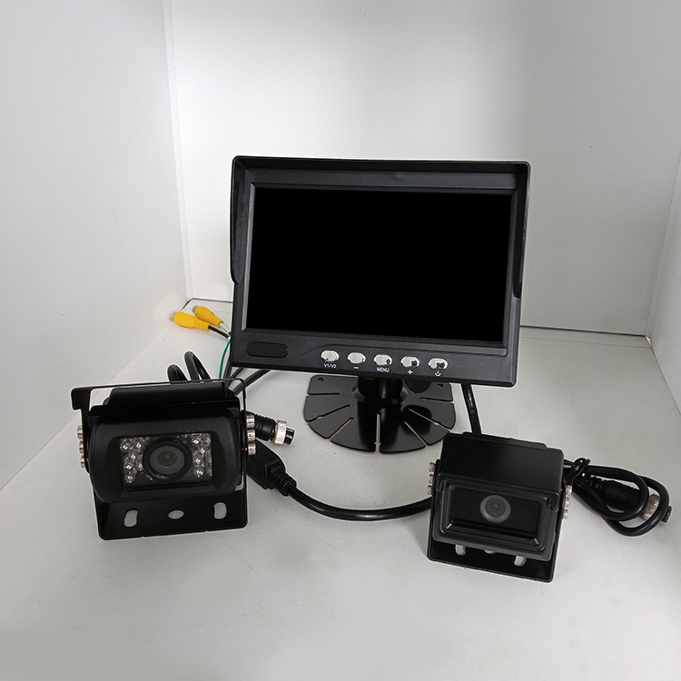 Setmei 7-inčni LCD monitor za automobil s dvokanalnim 1080P AHD sustavom, stražnja i prednja kamera, model STM-768
