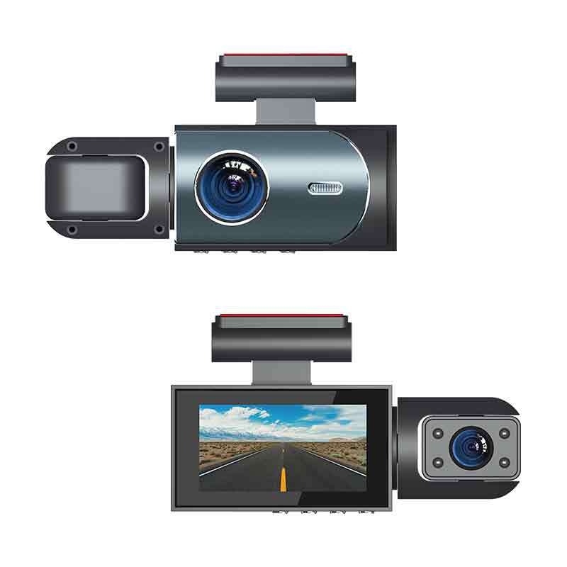 HD dash kamera s noćnim snimanjem, 360° prednja i unutarnja dvostruka leća, dvostruko snimanje u jednom uređaju