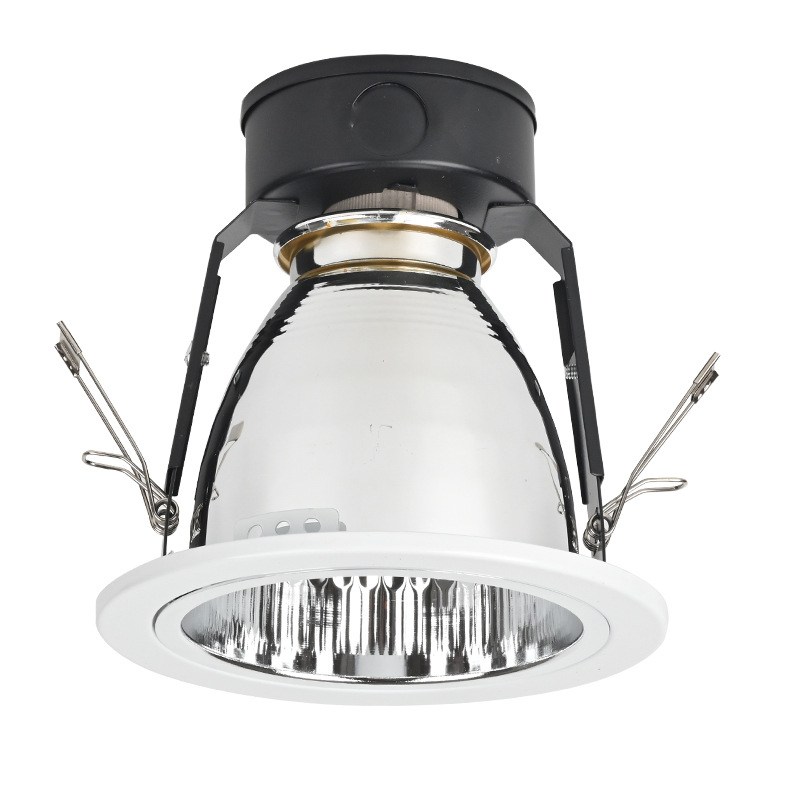 6-инчов LED таванен вграден downlight с Е27 патрон, алуминиев корпус, 6000K студено-бяла светлина, 11-15W