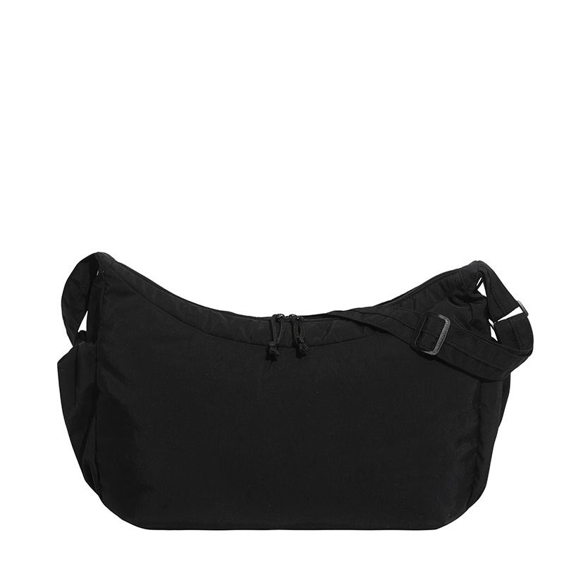 Ženska minimalistička crossbody torba, jednobojna boja, hongkonški stil, lagana s punjenjem, crvena dumpling torba