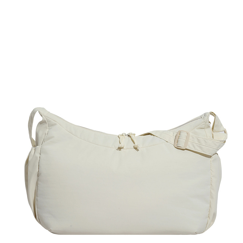 Ženska minimalistička crossbody torba, jednobojna boja, hongkonški stil, lagana s punjenjem, crvena dumpling torba