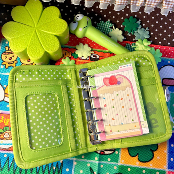 Α7 planner με βιντατζ τετράφυλλο τριφύλλι και σχέδιο γάτας – αποσπώμενο ημερολόγιο/σημειωματάριο για μαθητές