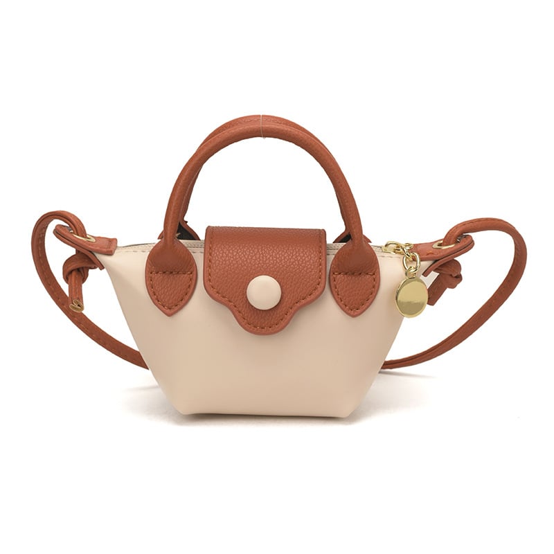 2026 Mini dumpling táska lányoknak, kis kézitáska színblokkal, váll- vagy crossbody használatra