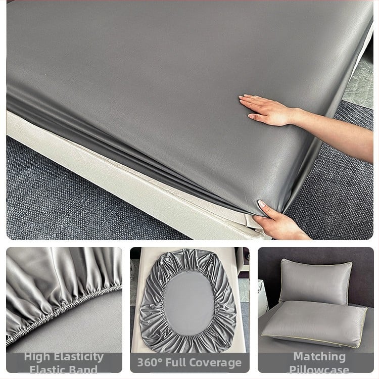 Ice Silk чаршаф за матрак, имитация на Tencel, клас А, безопасен за бебета, пълно обгръщане, машинно пране, с по-високи страни