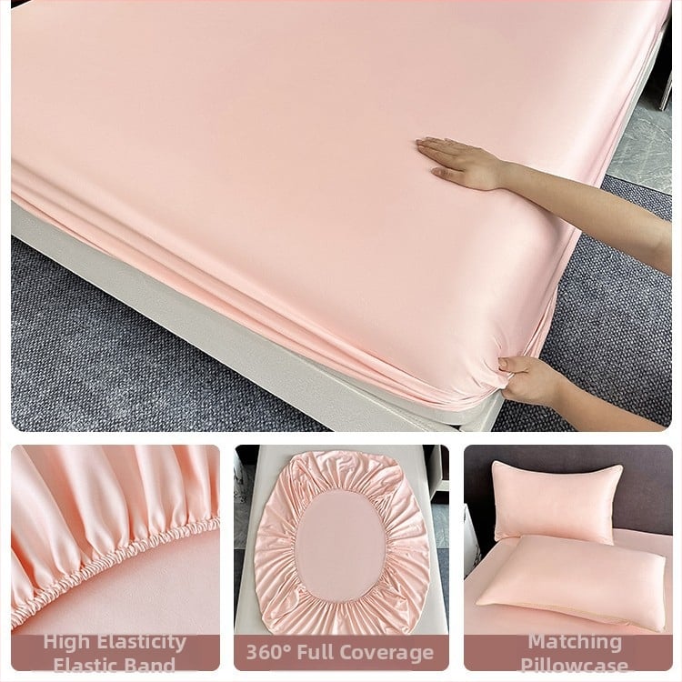 Ice Silk чаршаф за матрак, имитация на Tencel, клас А, безопасен за бебета, пълно обгръщане, машинно пране, с по-високи страни