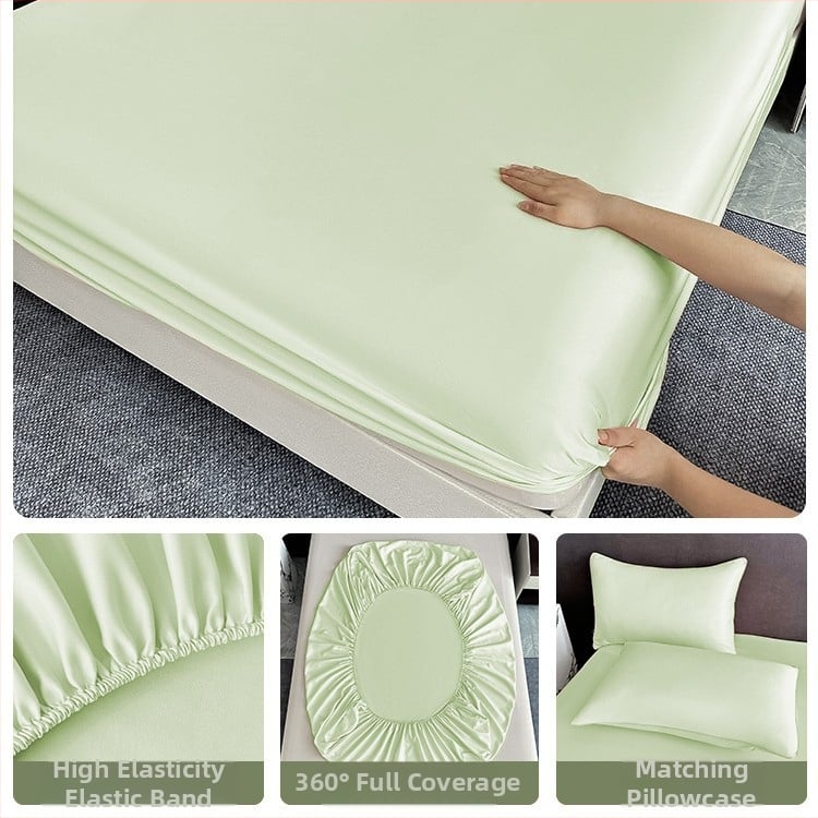 Ice Silk чаршаф за матрак, имитация на Tencel, клас А, безопасен за бебета, пълно обгръщане, машинно пране, с по-високи страни