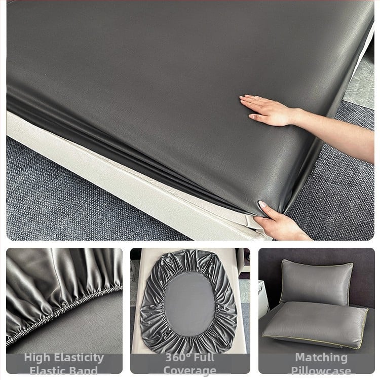 Ice Silk чаршаф за матрак, имитация на Tencel, клас А, безопасен за бебета, пълно обгръщане, машинно пране, с по-високи страни