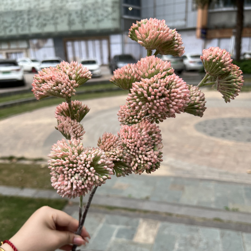 Нов модел зелени изкуствени плодчета – букет за сватба и домашна декорация с акценти от жълти и бели плодове
