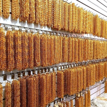Muški pozlaćeni ogrlica od legure, kuglični lanac, duljina 51–80 cm