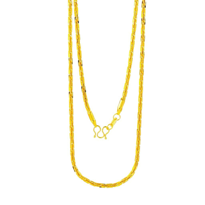 24K pozlaćeni bakreni lančić s dizajnom kostiju zmaja, unisex, casual stil, jednostavan luksuz