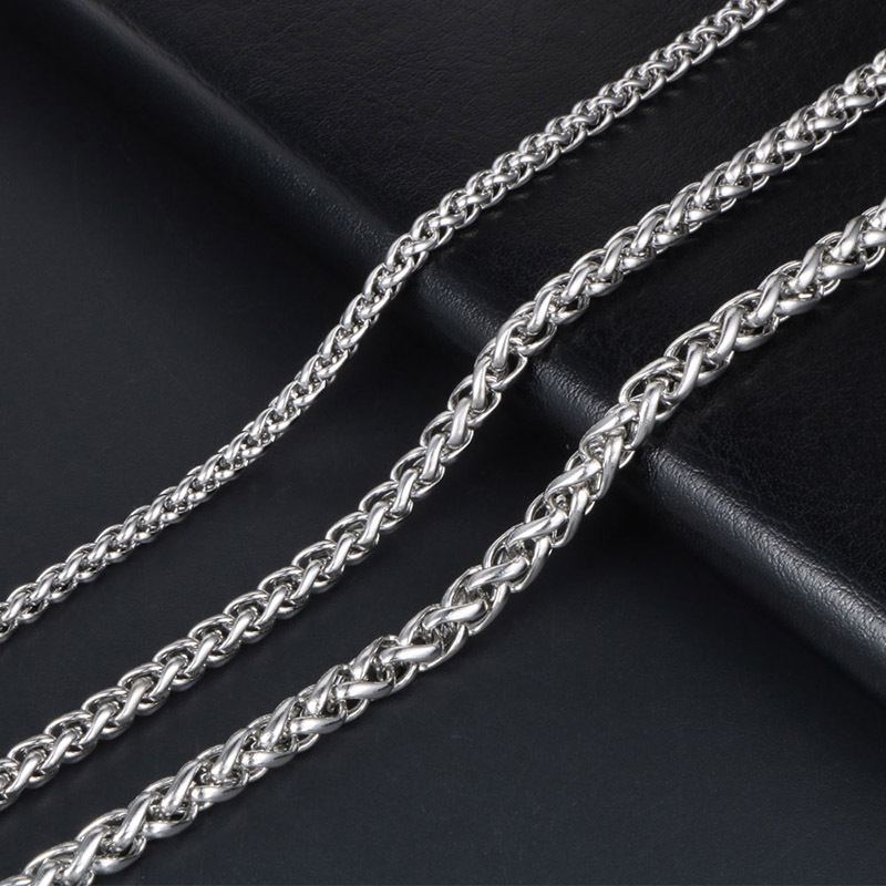 Unisex privjesak od titan čelika s zmijskim lancem, motiv kost drakova, 51-80 cm, EE402