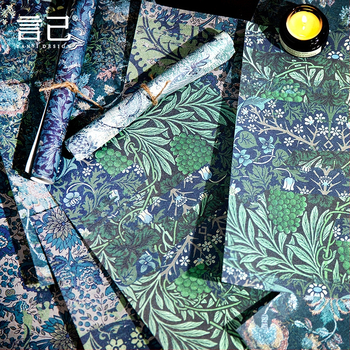 Yanji Baroque Relics Series Veľkoformátový podkladový papier pre retro umelecké pozadie a DIY poznámky