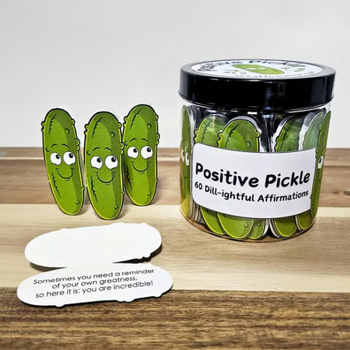 Positive Pickle Емоционални карти — сет от 30 утвърждаващи карти за емоционална подкрепа
