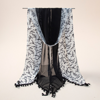 A159 Kristályos strassz patchwork chiffon hosszú sál, etnikus stílusú fejkendő, egyszínű fejkendő