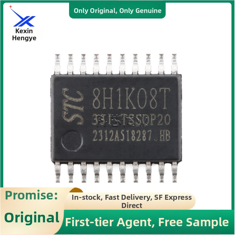 STC8H1K08T-33I-TSSOP20 16.88 MHz 8051 mikrokontroler čip