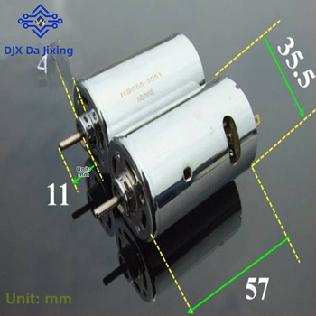 555 motor s dvostrukim kugličnim ležajevima, 12-24V, visok okretni moment, za DIY električnu bušilicu, brusilicu i motor za model automobila