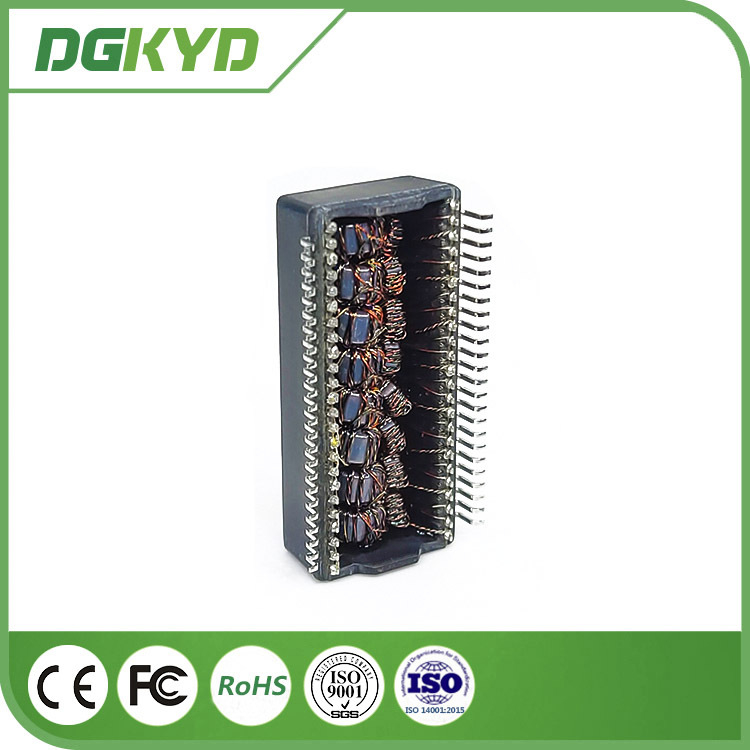 KGX4801SR Jednoporotni IC mrežni transformator i Gigabit Ethernet filtr, 48 pinova