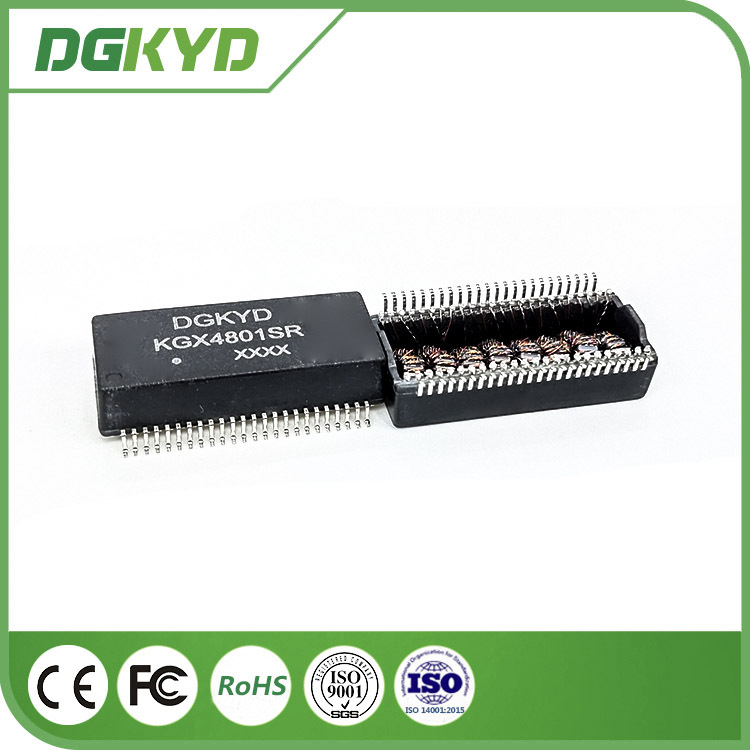 KGX4801SR Jednoporotni IC mrežni transformator i Gigabit Ethernet filtr, 48 pinova