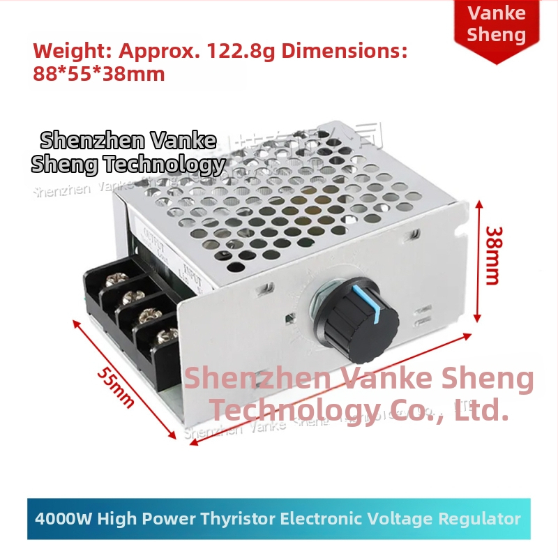 Vanke Sheng 4000W visoko snage tiristorski elektronički regulator s mogućnošću prigušivanja, kontrole brzine i temperature, zaštitno kućište