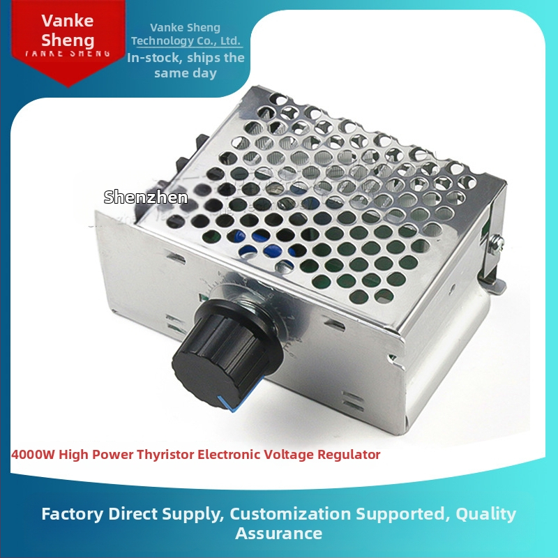 Vanke Sheng 4000W visoko snage tiristorski elektronički regulator s mogućnošću prigušivanja, kontrole brzine i temperature, zaštitno kućište