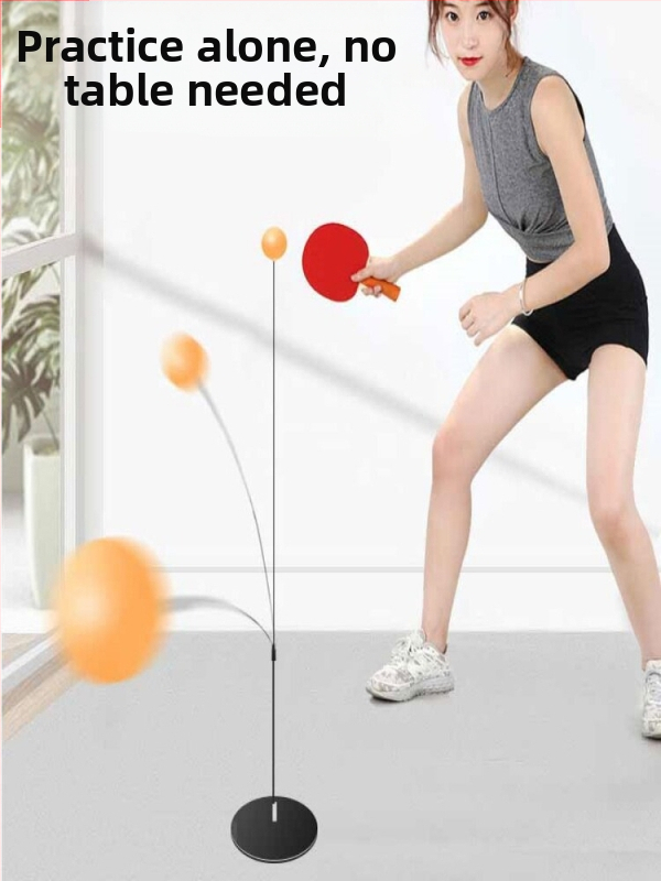 Stolný tenis trénerské zariadenie so stabilnou základňou, určené deťom na domáce použitie; vnútorné aj vonkajšie použitie; elastické tréningové zariadenie pre dospelých