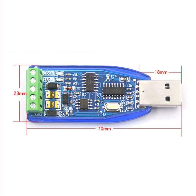 Industrijski USB na RS232/RS485 komunikacijski modul, dvosmjerni polu-duplex pretvarač serijskog porta sa zaštitom TVS