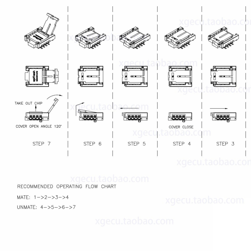 Dvovodni DIP8 programirajući adapter za čipove 6×5 i 8×6, QFN8/WSON8/MLF8