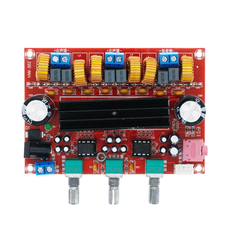 XH-M139 2.1-kanalna digitalna ploča pojačala, široki raspon napajanja 12–24 V, TPA3116D2, 2×50 W + 100 W