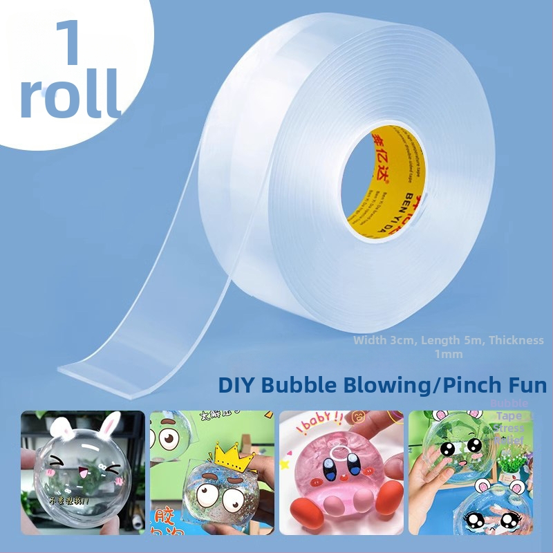 DIY hračky s vodnými bublinami a nano lepiacou páskou – sada na uvoľnenie, hnetenie a fúkanie bublín