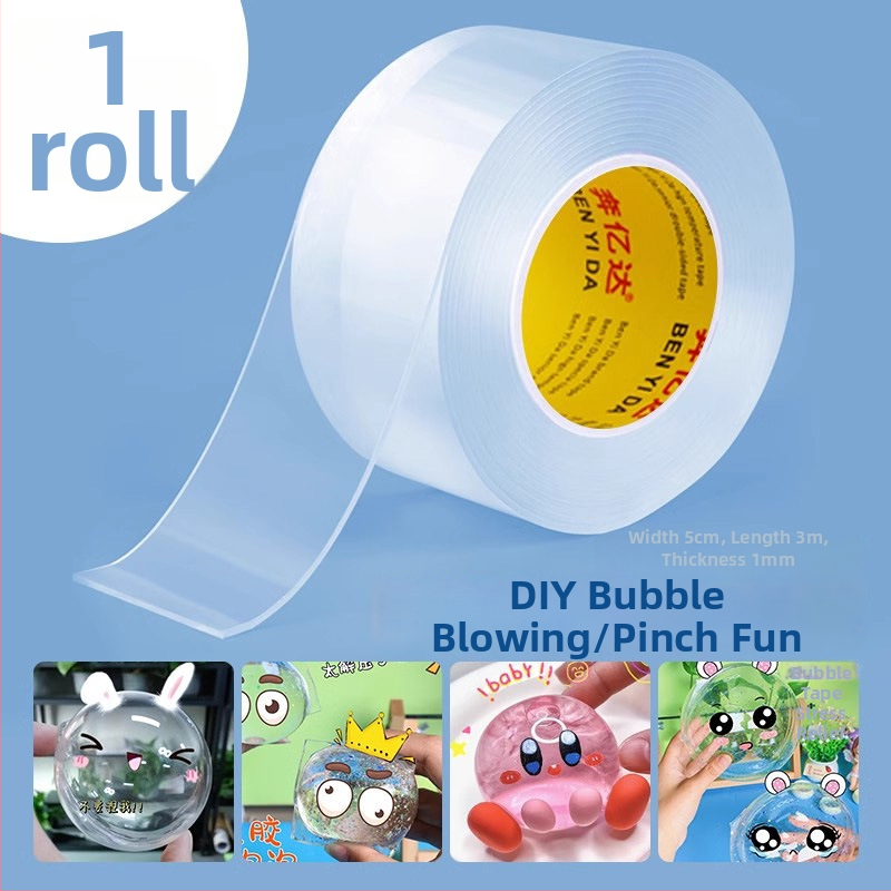 DIY hračky s vodnými bublinami a nano lepiacou páskou – sada na uvoľnenie, hnetenie a fúkanie bublín