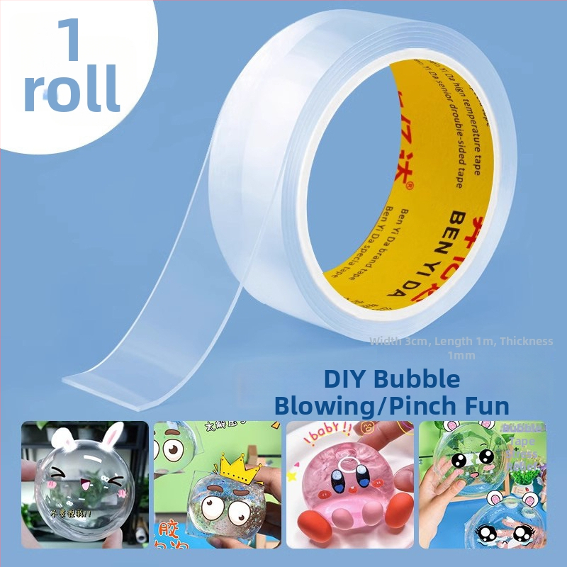 DIY hračky s vodnými bublinami a nano lepiacou páskou – sada na uvoľnenie, hnetenie a fúkanie bublín