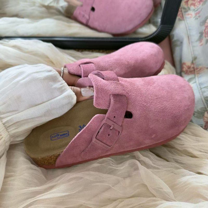 Pantofi dama din piele de vită, cu degetul închis, slip-on, multicolore, ușori și respirabili pentru purtare zilnică
