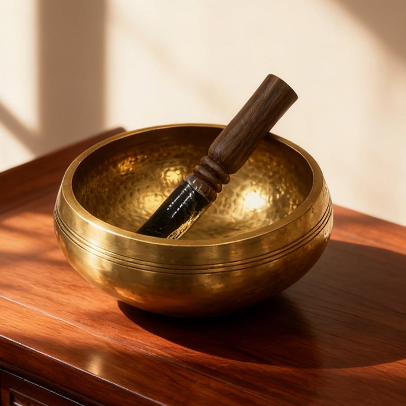 Bakrena pjevajuća zdjela za meditaciju, jogu i zen zvuk terapiju