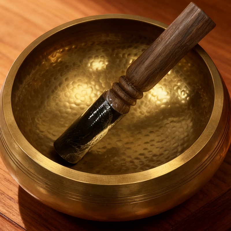 Bakrena pjevajuća zdjela za meditaciju, jogu i zen zvuk terapiju