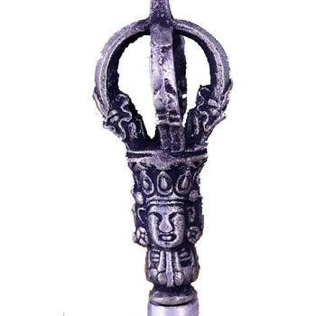 Vajra zvono i dorže, pet-žični Vajra, bijeli bakar, budistički ritualni predmet