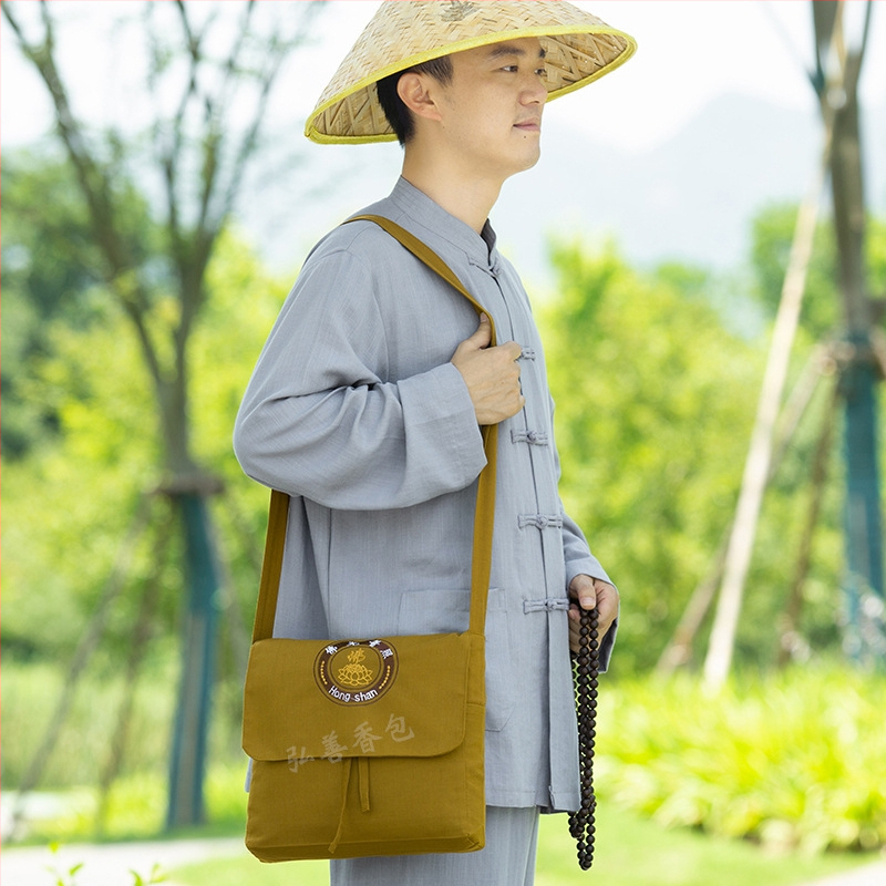 Hongshan klasična torba s mirisom – monaški stil s preklopom, unisex, mala crossbody torba