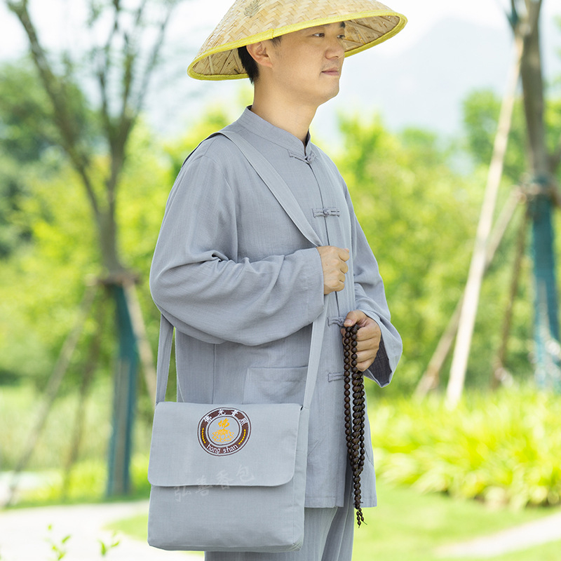 Hongshan klasična torba s mirisom – monaški stil s preklopom, unisex, mala crossbody torba
