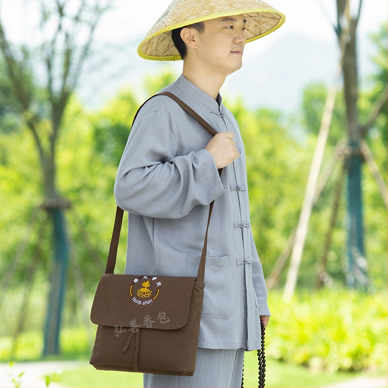 Hongshan klasična torba s mirisom – monaški stil s preklopom, unisex, mala crossbody torba