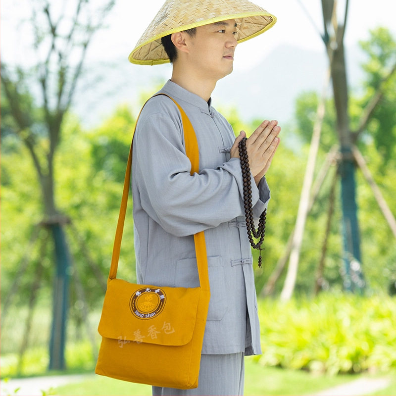 Hongshan klasična torba s mirisom – monaški stil s preklopom, unisex, mala crossbody torba