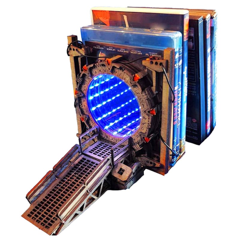 DIY Подпора за книги Galaxy Gate: Галактически портал, врата на пространство-времето и тунел за книги